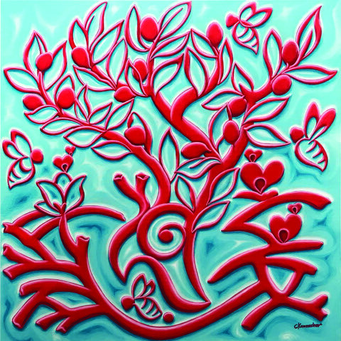 L'arbre de Vie
Acrylique sur toile 100x100cm